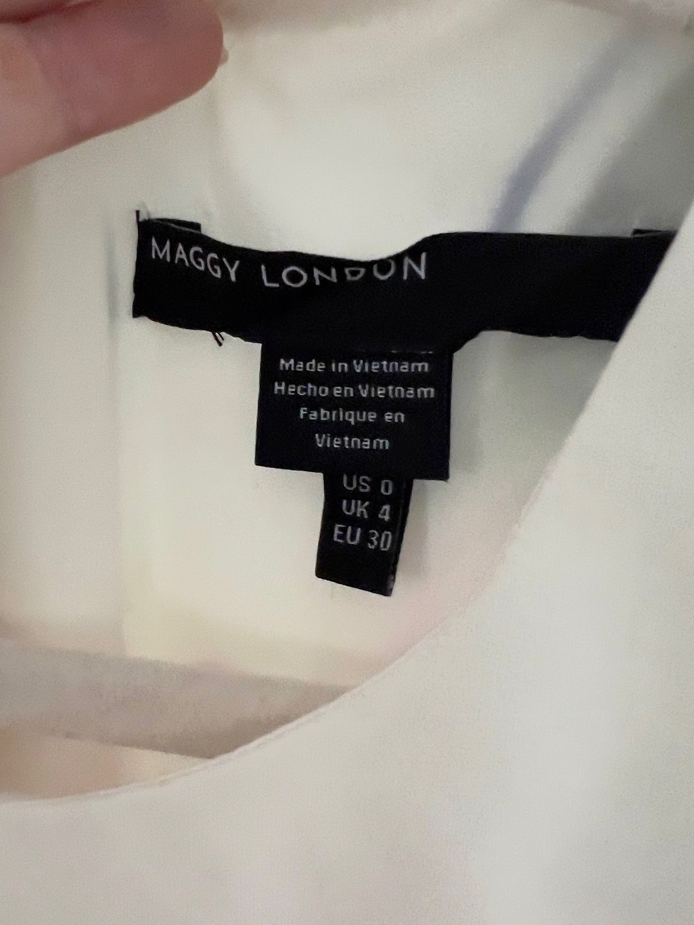 Maggy London Honor White Mini Dress with Multicolor Floral Print - NWT - Picture 12 of 13